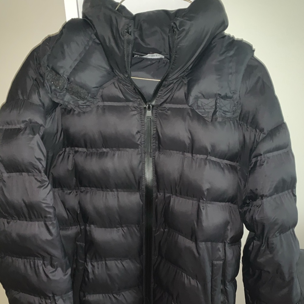 Long puffer jacket, Zara